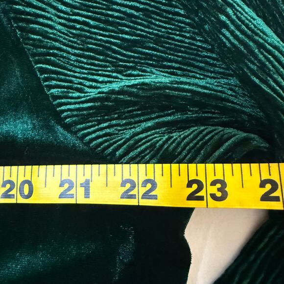 Velvet Renaissance Peasant Top Sz L Green Heavy Oversized Larp Ribbed Sleeve NWT - Picture 8 of 11